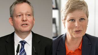 Dr. Florian Eck und Dr. Heike van Hoorn vom DVF