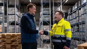 Dr. Philipp Hüning, Co-Founder & CEO Logistikbude (links), Jens Kleiner, COO der Nagel-Group