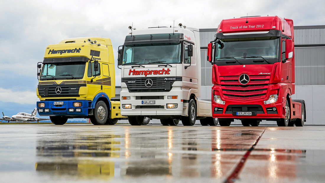Drei Generationen Mercedes-Lkw, Actros, Hamprecht, 1853
