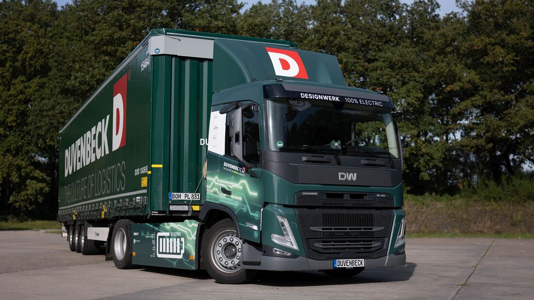 Duvenbeck nimmt E-Lkw von Designwerk in die Flotte auf.