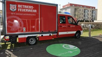 E-Fahrzeug der Betriebsfeuerwehr Linz