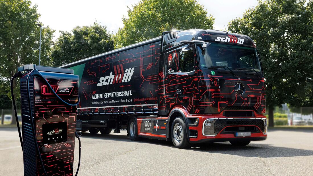 E-Lkw-Einsatz bei Logistik Schmitt