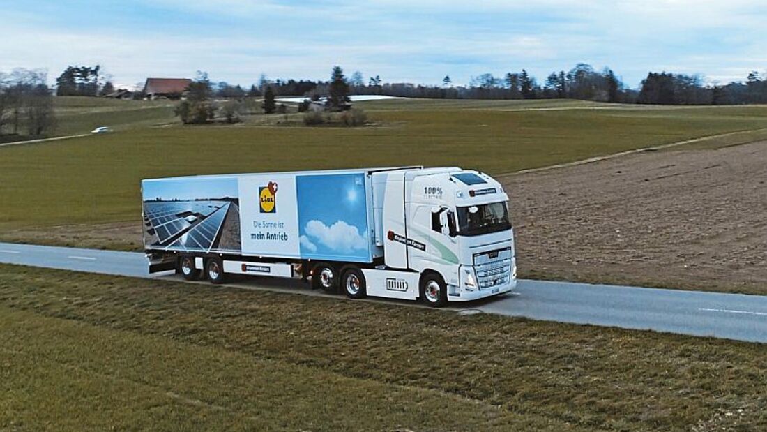 E-Lkw Futuricum von Designwerk im Einsatz bei Krummen Kerzers 