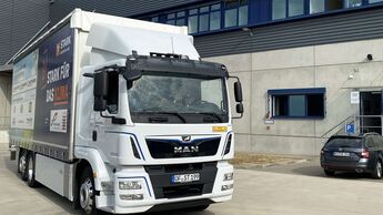 E-Lkw bei der Geis Gruppe im Einsatz