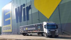 Edeka Nordbayern-Sachsen-Thüringen setzt CNG-Lkw ein.