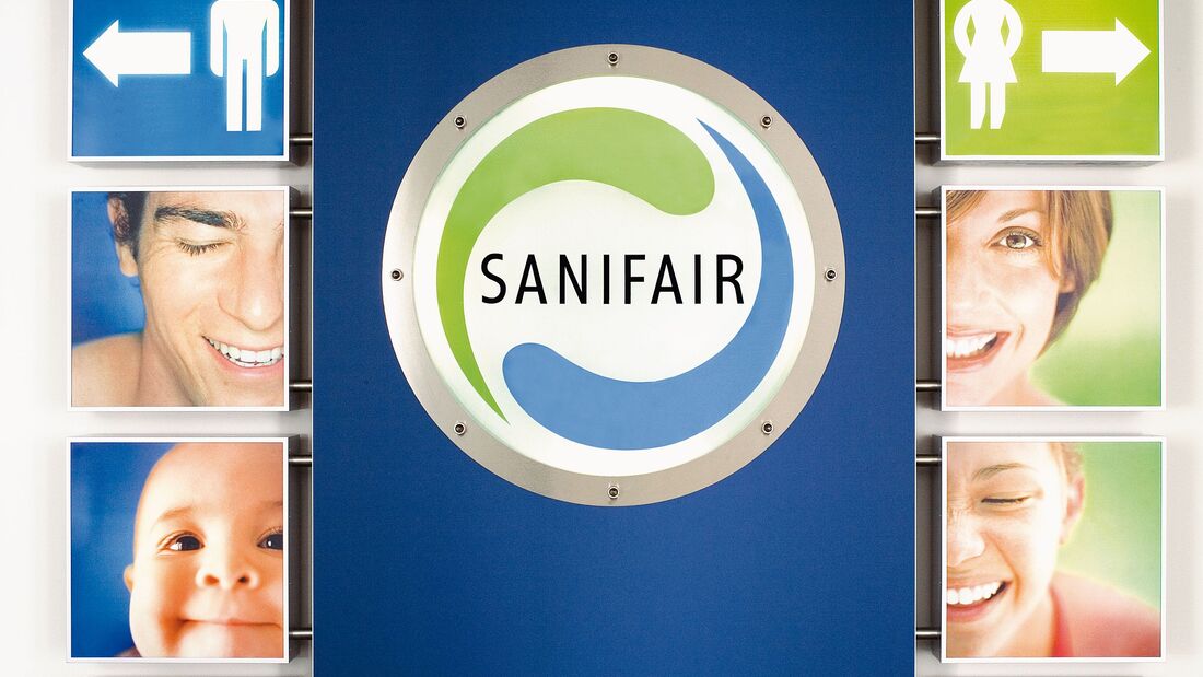 Eingangsbereich Sanifair-Anlage