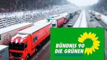 Eis, Eisplatten, Autobahn, Grüne, Grüne/Bündnis90
