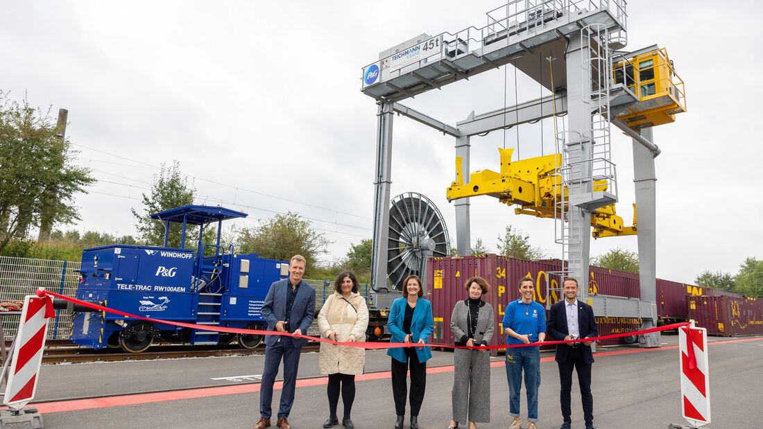 Eröffnung des Kombiverkehrsterminals bei P&G in Crailsheim