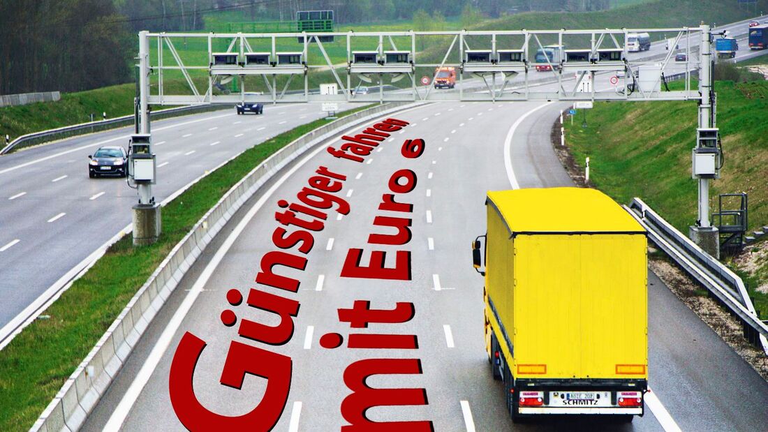 Euro 6, günstiger, Autobahn, Mautbrücke