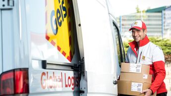 Eurodis-Partner Geis bei der Paket-Zustellung