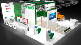 FERNFAHRER, lastauto omnibus und trans aktuell teilen sich bei der IAA 2014 den Stand mit Dekra.