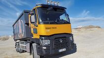 Fahrbericht Renault Trucks C 6x4 Abrollkipper Kiesgrube orange