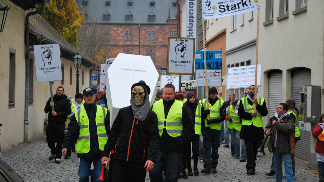 Fahrerdemo in Aschaffenburg