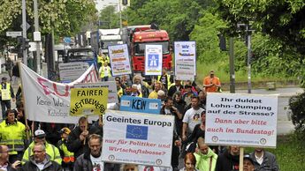 Fahrerdemo in Dänemark