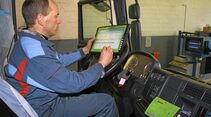 Fahrerhaus, Diagnosegerät, Fahrer, Bosch