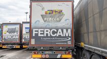 Fercam Trucks mit Kinderzeichnungen