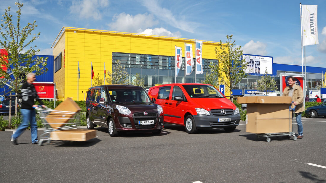 Fiat Doblò Cargo Kombi Maxi und Mercedes Vito Mixto