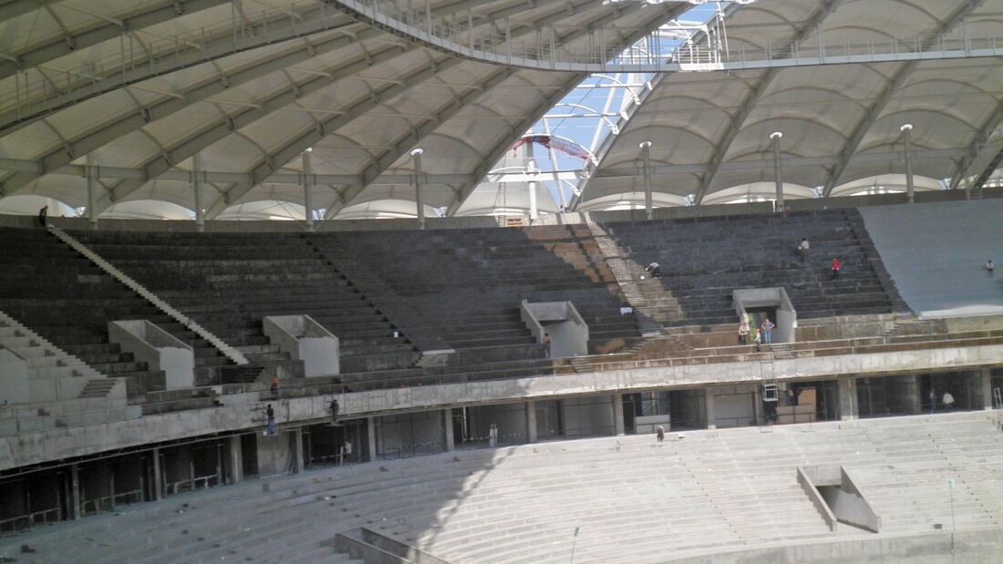 Fußballstadion, Usbekistan, Taschkent, Dach, Militzer & Münch