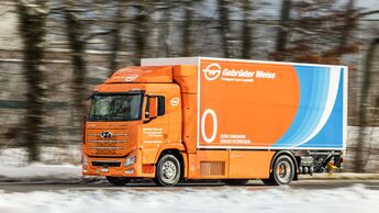 Gebrüder Weiss testet den Hyundai XCIENT Fuel Cell.