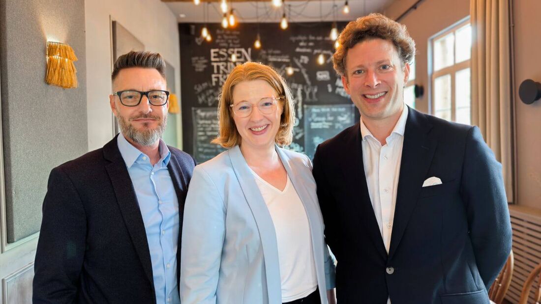 Geschäftsführung von B+S Logistik und Dienstleistungen: Christian Voß, Cordula Brockmeyer und Clemens von Ketteler (v.l.n.r.)