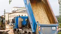 Goodyear-Reifen, Baustelle, Kipper, Einsatz
