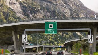 Gotthard-Straßentunnel in der Schweiz