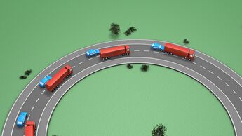 Grafik, Lkw, Pkw, Nötigung, Straße