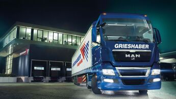 Grieshaber Logistik, Lkw, Nacht