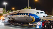 Gruber Logistics transportiere für die renommierte Airline Lufthansa eine Lockheed L-1649A Super Star in den Heimatflughafen nach Frankfurt am Main.