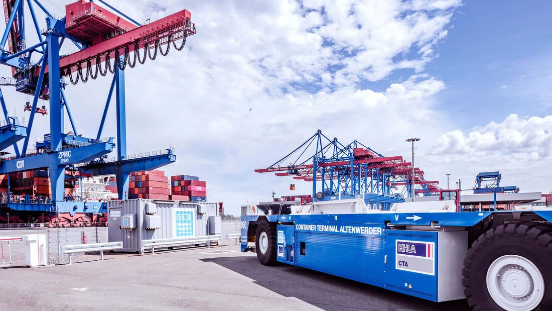 HHLA stellt AGV-Flotte am CTA auf batterieelektrischen Antrieb um