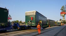 Helrom-Ganzzug für Audi, Container-Terminal Regensburg