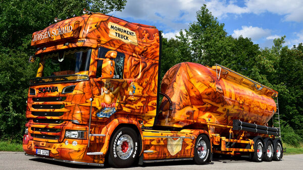 Herpa Silosattelzug Jürgen Schmied, Airbrush Walter Rosner