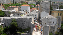 Hilfstransport nach Bosnien, geteilte Stadt, Mostar