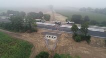 Hochwasserschäden an der Autobahn