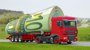 Hundert, Euro,Lkw, Schein, Geld