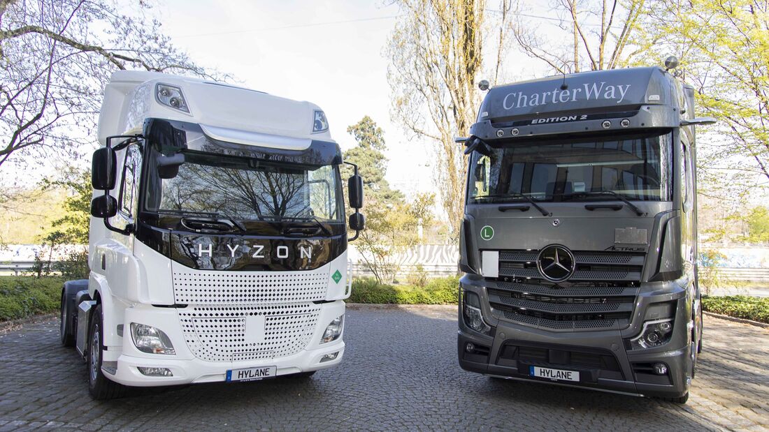Hylane vermietet Wasserstoff Lkw und Nutzfahrzeuge in Deutschland.