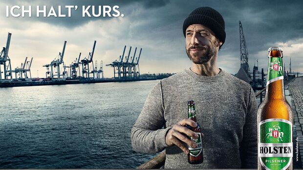 Ich halt' Kurs, heißt es bei Holsten.