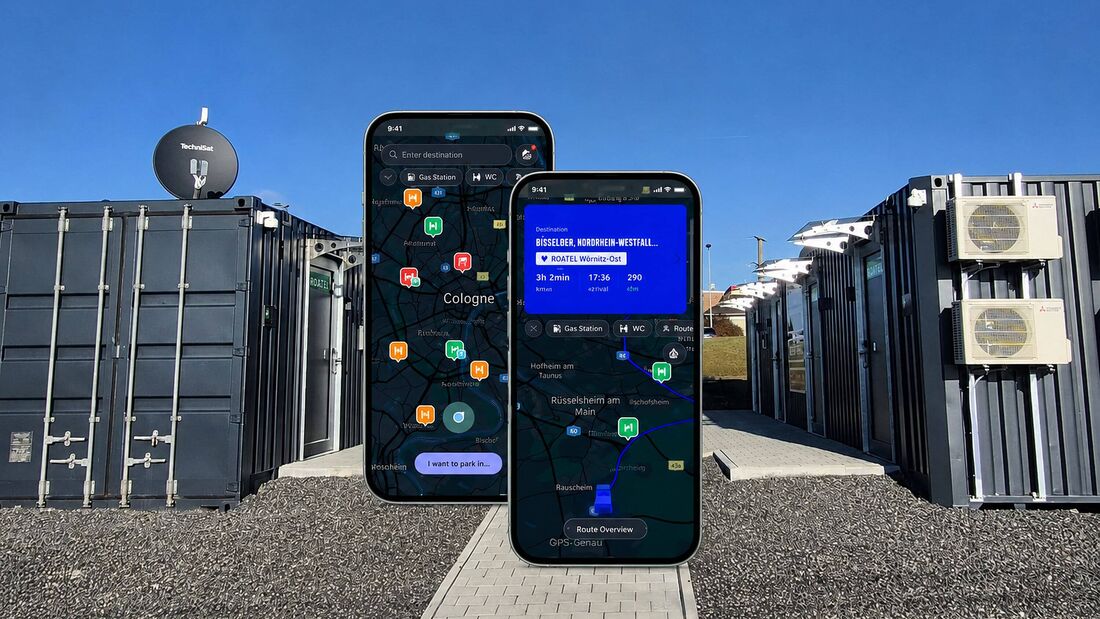 In der Lkw.App von Aparkado lassen sich jetzt auch Übernachtungen in Roatels buchen