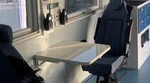Innenraum des DAF XD, der bei der Berufsrettung Wien zum Einsatz kommt.