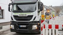 Iveco Stralis 330 E 6, Truckjob FF 7/2018, Erdgas, Baumaschinen, Tieflader.