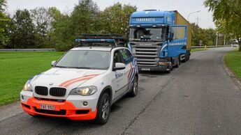 Kabotagejäger, Belgien, Polizist, Lkw, Polizei