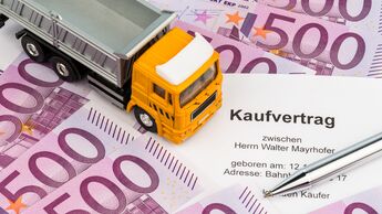 Kaufvertrag für neuen Lastwagen