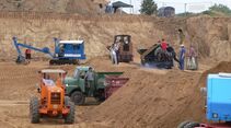 Kippertreffen, Bagger, baggern, Kiesgrube, Sanfhaufen, FBW, Krupp V8, Merdedes, Fuchsbagger