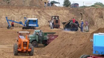 Kippertreffen, Bagger, baggern, Kiesgrube, Sanfhaufen, FBW, Krupp V8, Merdedes, Fuchsbagger