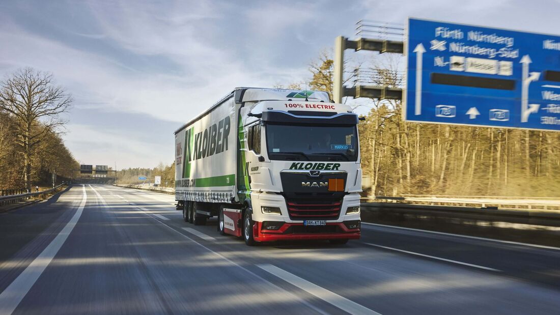 Kloiber fährt MAN eTGX in der Inbound-Logistik für MAN.