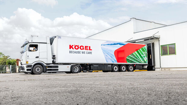 Kögel Cool Liteshell auf der IAA Transportation 2026, ein gewichtsoptimierter Kühlauflieger mit rund 700 Kilogramm geringerem Eigengewicht.