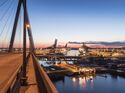 Köhlbrandbrücke am Hamburger Hafen