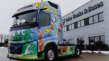 Künftig ziert das Design von Anja, der Gewinnerin des Volvo Trucks Mallwettbewerbs, einen FH Aero.