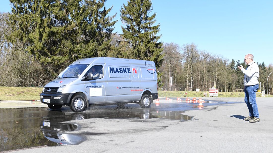 LVW Niedersachsen, Fahrtraining, Elektro-Transporter, Maske Fleet