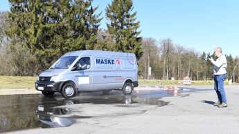 LVW Niedersachsen, Fahrtraining, Elektro-Transporter, Maske Fleet